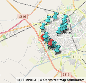 Mappa Via F. S. Bini, 48124 Ravenna RA, Italia (1.4095)