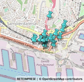 Mappa Via Vittorio Bottego, 16149 Genova GE, Italia (0.2275)