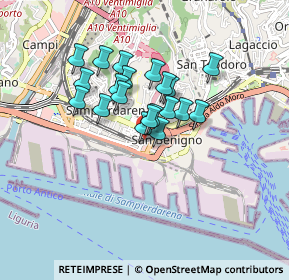 Mappa Via Vittorio Bottego, 16149 Genova GE, Italia (0.628)