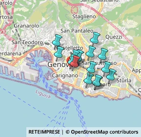 Mappa Via Carlo Innocenzo Frugoni, 16121 Genova GE, Italia (1.1375)