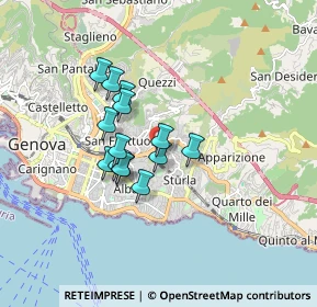 Mappa Via Semeria Padre Giovanni, 16131 Genova GE, Italia (1.25571)