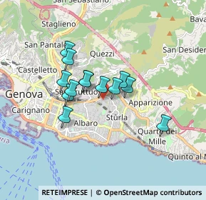 Mappa Via Semeria Padre Giovanni, 16131 Genova GE, Italia (1.26385)
