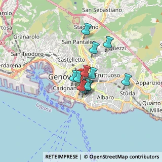 Mappa Viale Caviglia Enrico, 16121 Genova GE, Italia (1.07167)