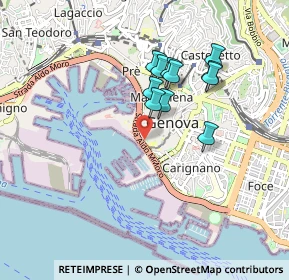 Mappa Via di Santa Croce, 16123 Genova GE, Italia (0.75182)