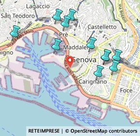 Mappa Via di Santa Croce, 16123 Genova GE, Italia (1.06909)