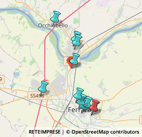 Mappa Via Montefiorino, 44123 Pontelagoscuro FE, Italia (4.01273)