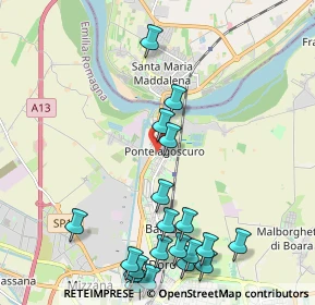 Mappa Via Montefiorino, 44123 Pontelagoscuro FE, Italia (2.6195)