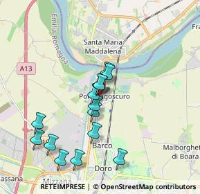 Mappa Via Montefiorino, 44123 Pontelagoscuro FE, Italia (1.62733)