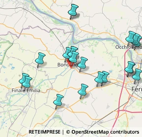 Mappa Via Tenente Mariano Borgatti, 44012 Bondeno FE, Italia (8.648)