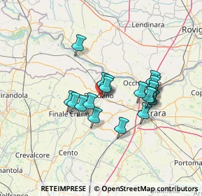 Mappa Via Tenente Mariano Borgatti, 44012 Bondeno FE, Italia (11.216)