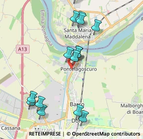 Mappa Via Luciano Bottoni, 44123 Pontelagoscuro FE, Italia (2.08)