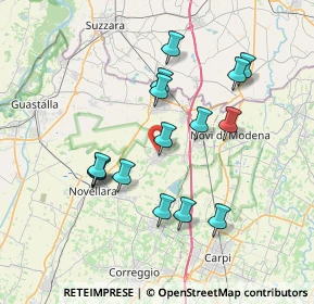 Mappa Via IV Novembre, 42042 Fabbrico RE, Italia (6.88333)
