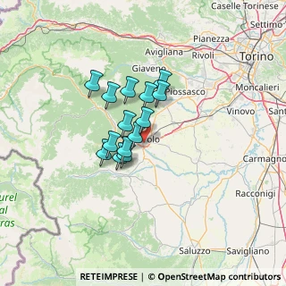 Mappa Via Francesco Raviolo, 10064 Pinerolo TO, Italia (8.88357)