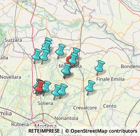 Mappa Via Francesco Petrarca, 41037 Mirandola MO, Italia (12.23)