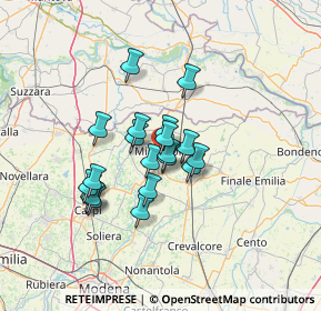 Mappa Via Francesco Petrarca, 41037 Mirandola MO, Italia (10.034)