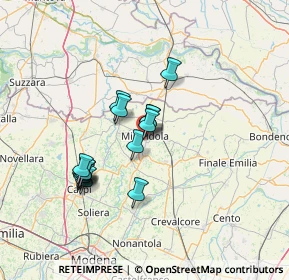 Mappa Via Francesco Petrarca, 41037 Mirandola MO, Italia (11.592)