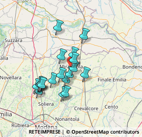 Mappa Via Francesco Petrarca, 41037 Mirandola MO, Italia (11.84263)