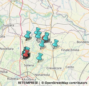 Mappa Via Francesco Petrarca, 41037 Mirandola MO, Italia (13.2005)