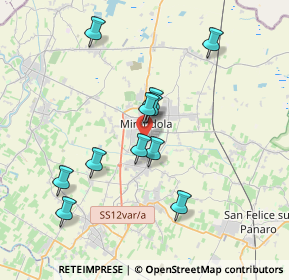 Mappa Via Francesco Petrarca, 41037 Mirandola MO, Italia (3.42545)
