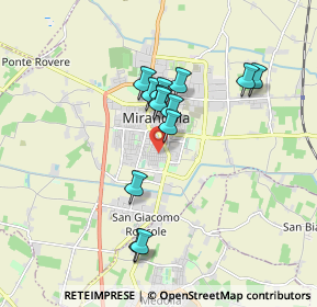 Mappa Via Ugo Foscolo, 41037 Mirandola MO, Italia (1.49385)