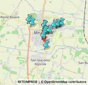 Mappa Via Ugo Foscolo, 41037 Mirandola MO, Italia (1.22)