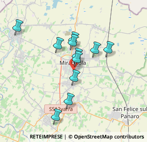 Mappa Via Ugo Foscolo, 41037 Mirandola MO, Italia (3.07818)