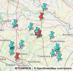 Mappa Via Ugo Foscolo, 41037 Mirandola MO, Italia (16.96895)