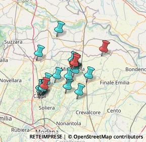 Mappa Via Ugo Foscolo, 41037 Mirandola MO, Italia (11.004)