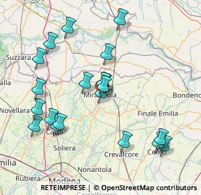 Mappa Via Ugo Foscolo, 41037 Mirandola MO, Italia (16.137)