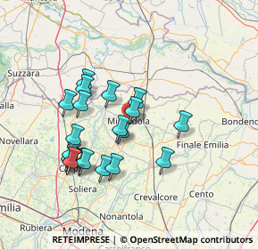 Mappa Via Ugo Foscolo, 41037 Mirandola MO, Italia (13.0415)