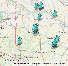 Mappa Via Ugo Foscolo, 41037 Mirandola MO, Italia (13.885)