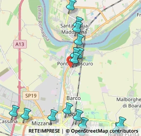 Mappa Via Mulino del Po, 44123 Ferrara FE, Italia (2.70438)