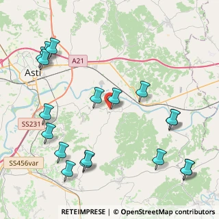 Mappa Via XX Settembre, 14030 Rocca D'arazzo AT, Italia (5.35333)