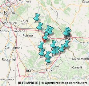 Mappa Via Monta' Gherba, 14012 Ferrere AT, Italia (11.085)