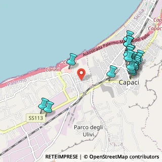 Mappa Via Camoscio, 90044 Carini PA, Italia (1.4465)