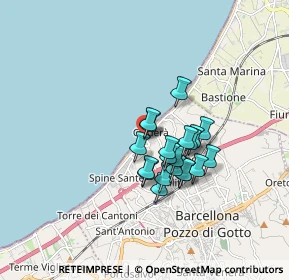 Mappa Vicolo V Calderà, 98051 Barcellona Pozzo di Gotto ME, Italia (1.3555)