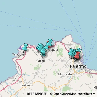 Mappa Contrada Ciachea Centro commerciale Poseidon a, 90044 Carini PA, Italia (8.3225)