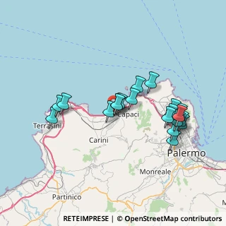 Mappa Via Cefalo, 90044 Carini PA, Italia (7.757)
