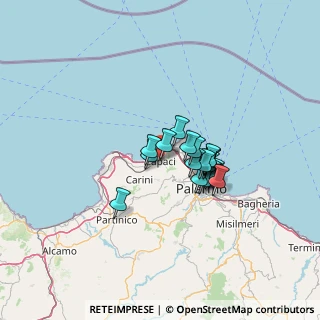 Mappa Via O. Graziano, 90044 Capaci PA, Italia (9.76889)