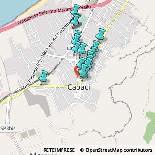 Mappa Via O. Graziano, 90044 Capaci PA, Italia (0.41444)