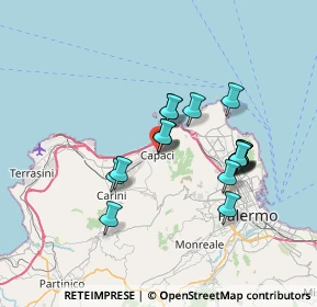 Mappa Via Cavour, 90040 Capaci PA, Italia (6.68765)