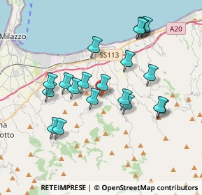 Mappa Via Giuseppe Verdi, 98040 Condrò ME, Italia (3.9385)