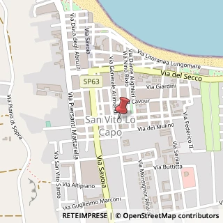 Mappa Via Generale Arimondi, 91010 San Vito Lo Capo TP, Italia, 91010 San Vito lo Capo, Trapani (Sicilia)