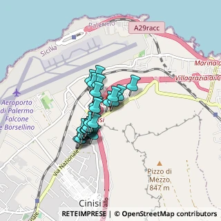 Mappa SS 113 - km. 291, 90045 Cinisi PA, Italia (0.67143)