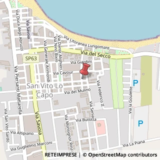 Mappa Via Giuseppe Mazzini, 39, 91010 San Vito lo Capo, Trapani (Sicilia)