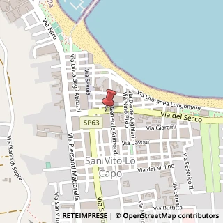 Mappa Via Regina Margherita, 48, 91010 San Vito lo Capo, Trapani (Sicilia)