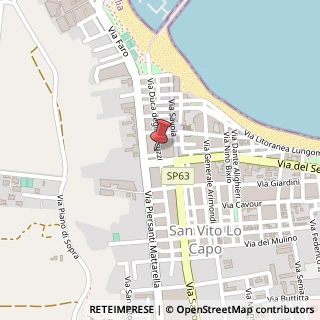 Mappa Via D'Antoni, 7, 91010 San Vito lo Capo, Trapani (Sicilia)
