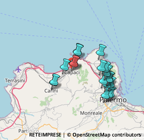 Mappa 90040 Capaci PA, Italia (7.031)