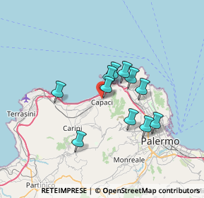 Mappa 90040 Capaci PA, Italia (5.95455)