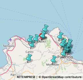 Mappa 90040 Capaci PA, Italia (8.484)